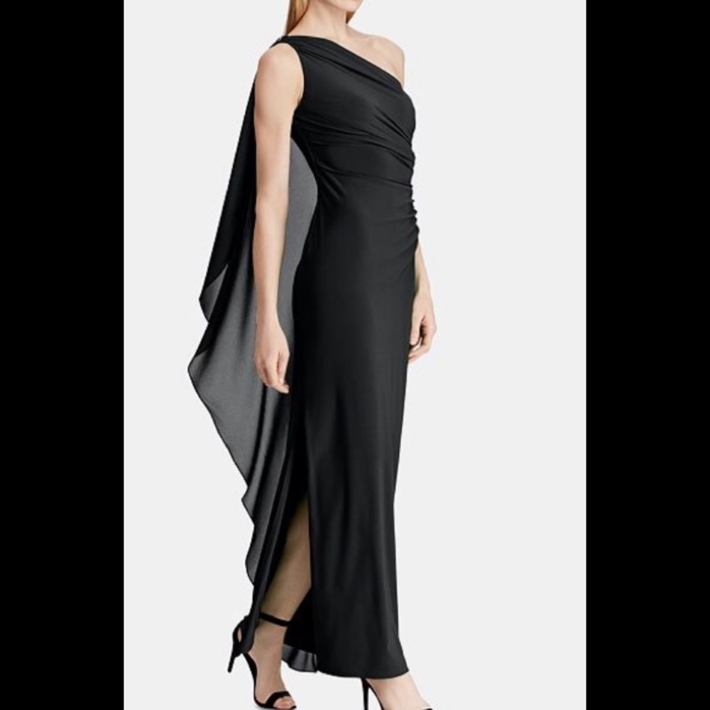 Lauren (by RL) Georgette-Cape dress - size 0